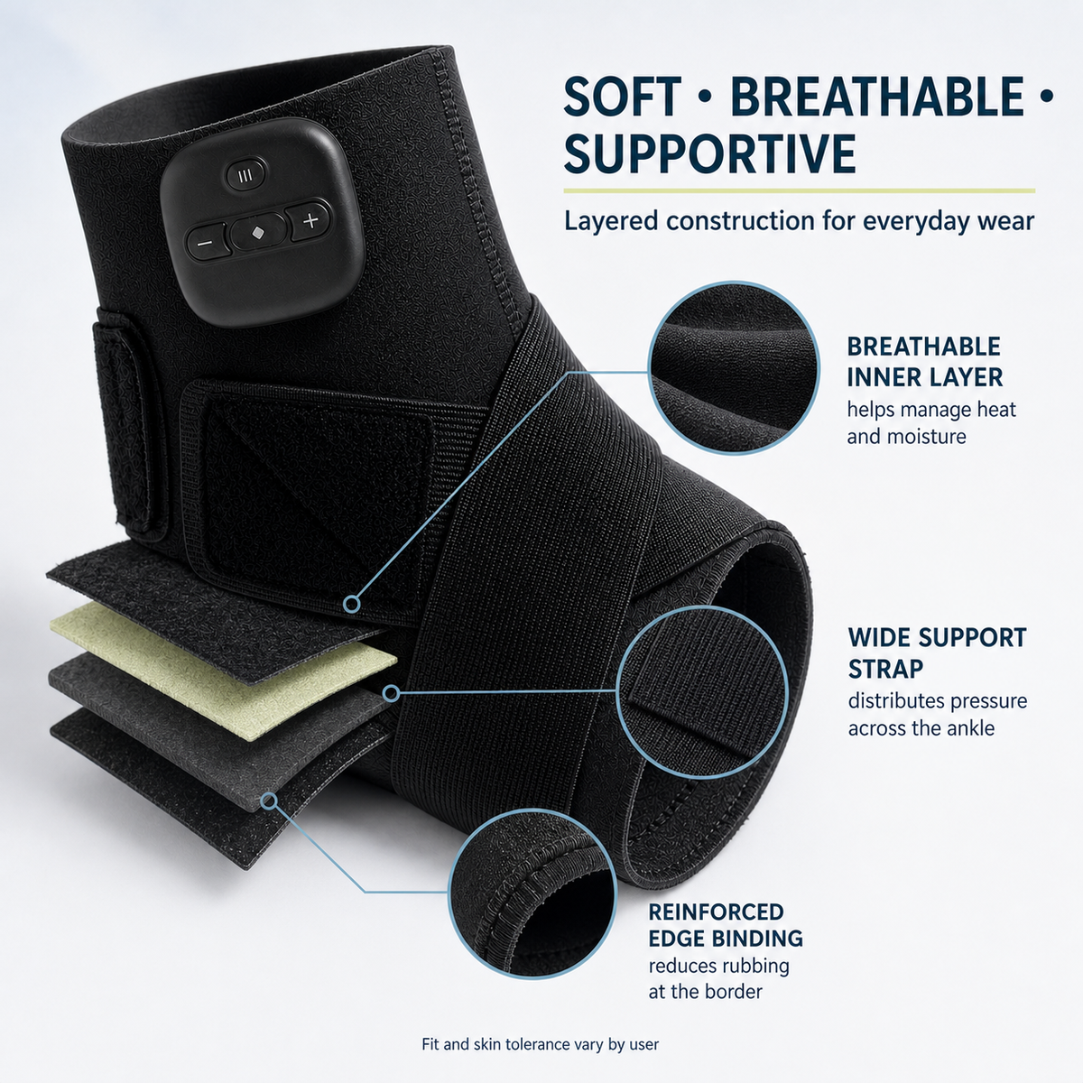Solvexa™ – Venda de compresión de soporte para el tobillo para una recuperación activa
