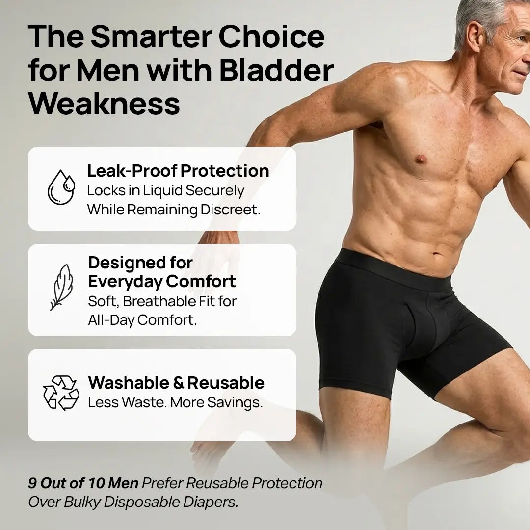 Dryluxe™ – Comfortable Leak-Resistant Boxer Underwear