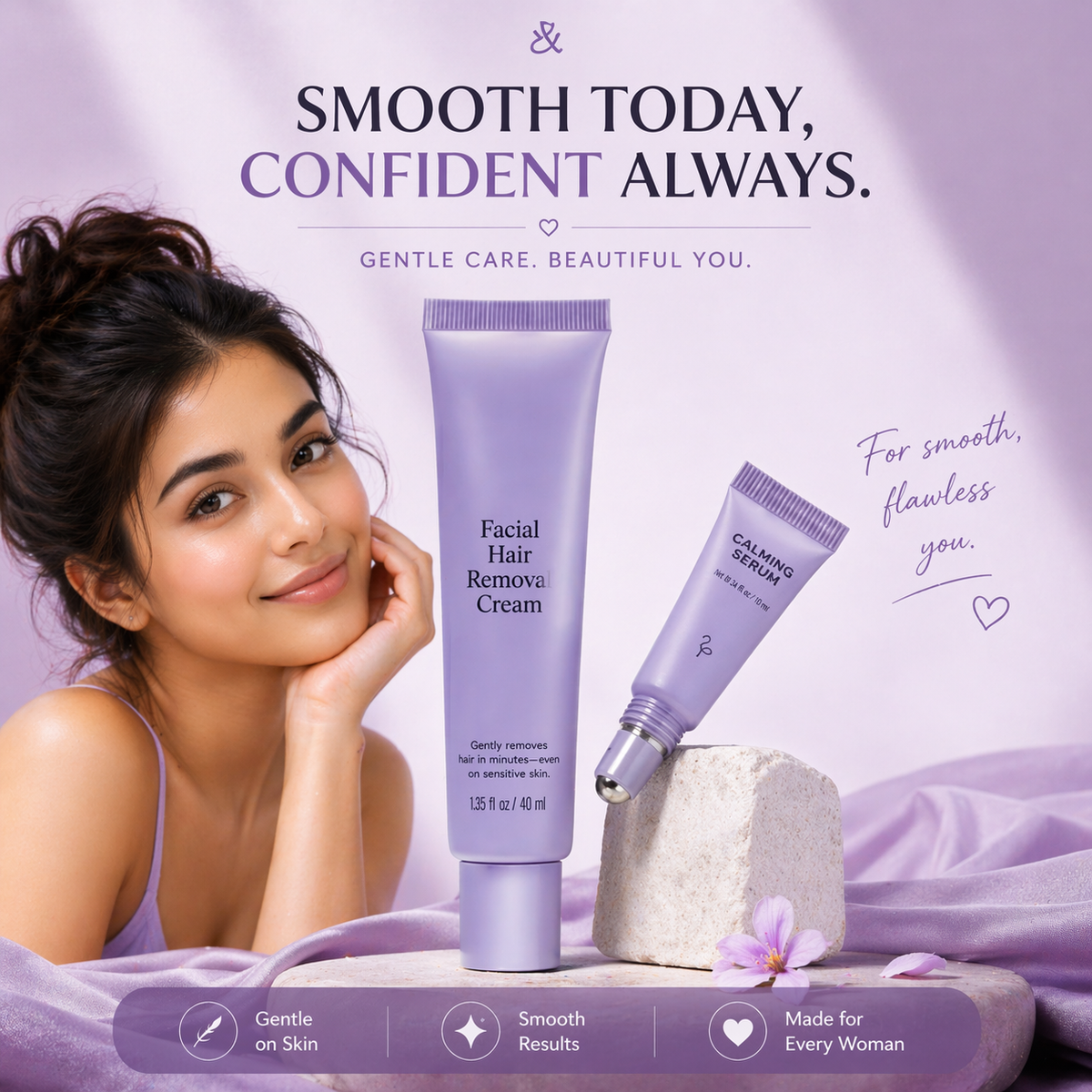 Glamira™ – Kit de depilación facial fácil para piel sensible