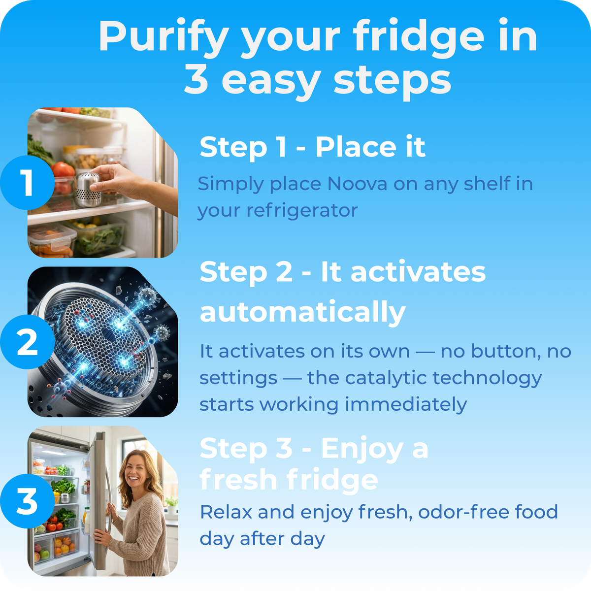 PureChill™ – Air Purifier for Refrigerator & Fresh Food Storage