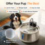 HydraPurr™ – Fuente de agua de acero inoxidable de 2,2 L para gatos