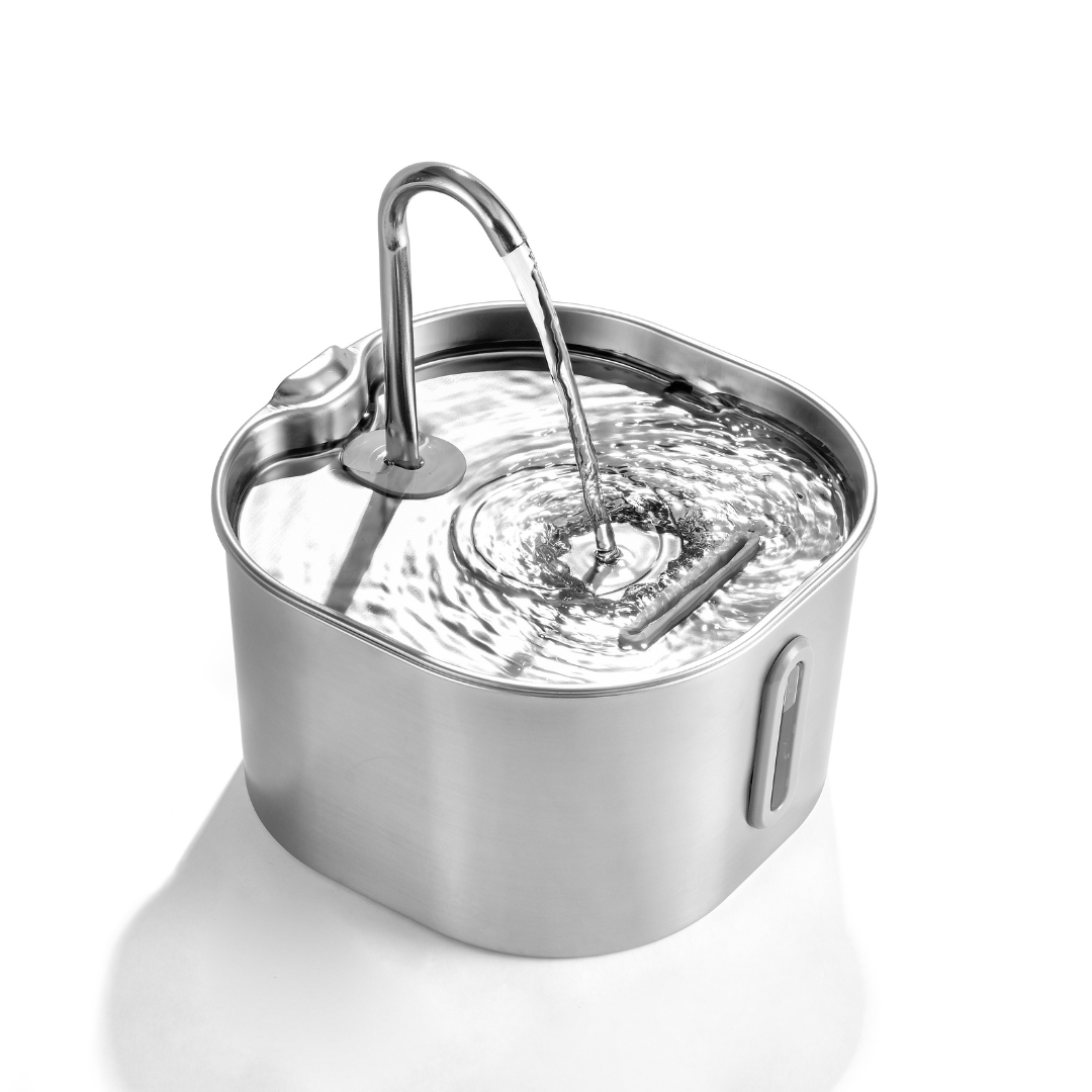 HydraPurr™ – 2.2L Stainless Steel Cat Water Fountain