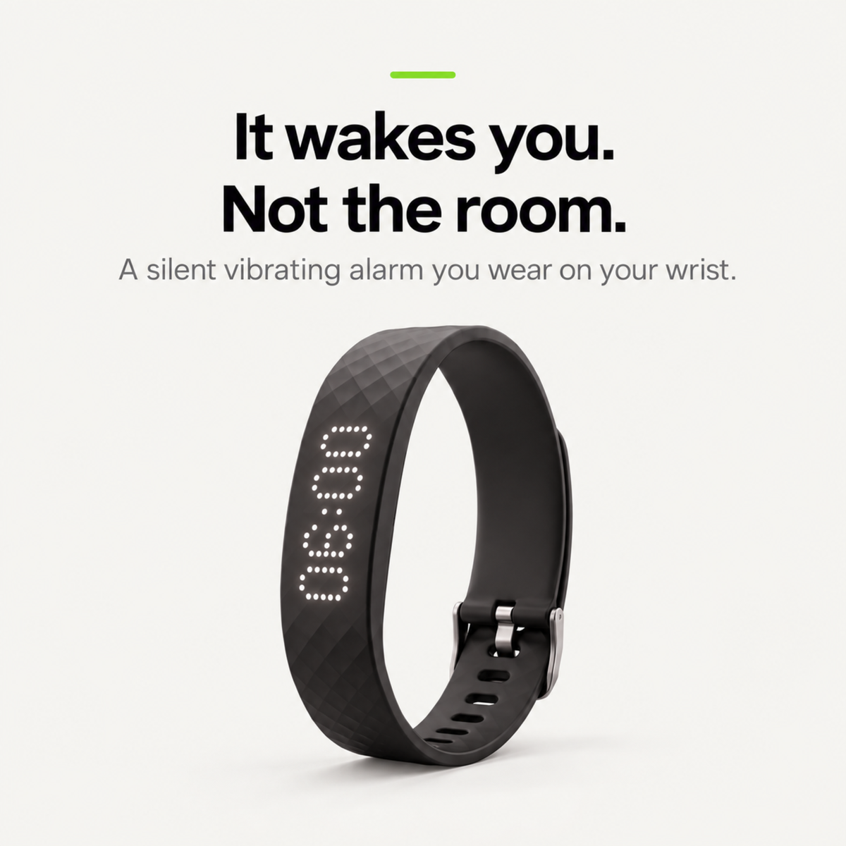 Wakelle™ – Smart Alarm Wristband for Peaceful Wakeups