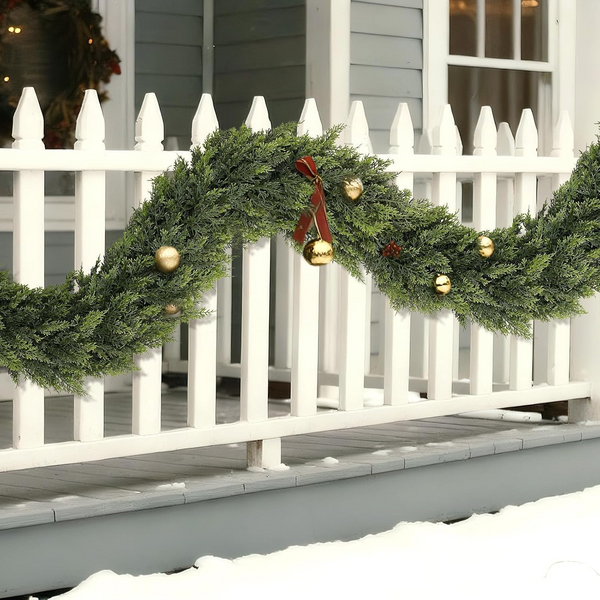 Pinevera™ – Real Touch Cedar Garland Two-Pack Décor
