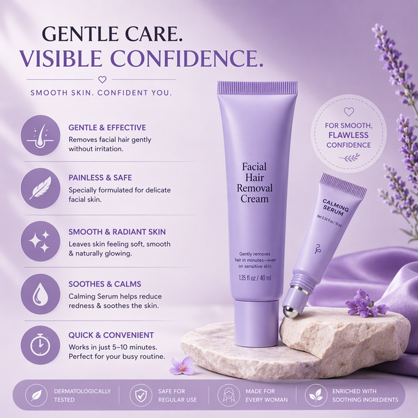 Glamira™ – Kit de depilación facial fácil para piel sensible