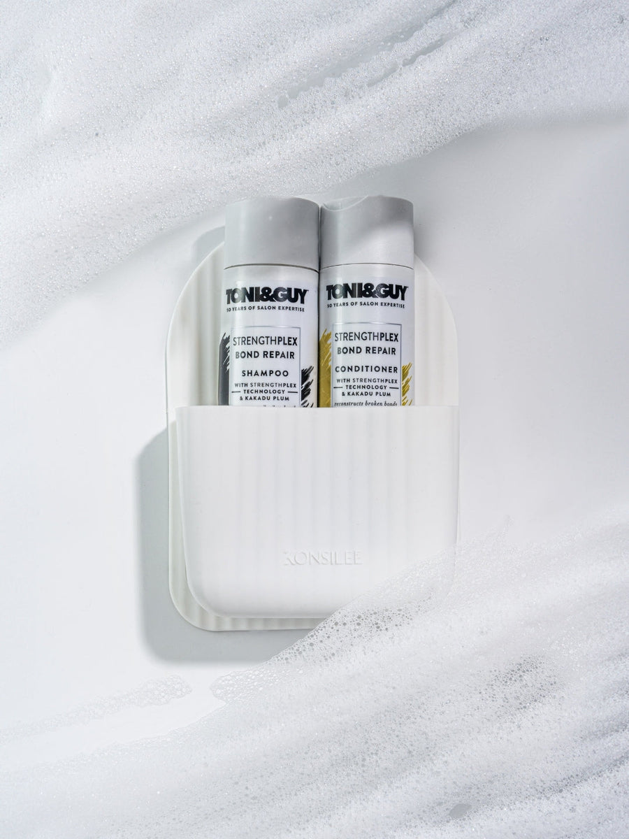 AquaNest™ – Silicone Adhesive Shower Caddy with Drainage