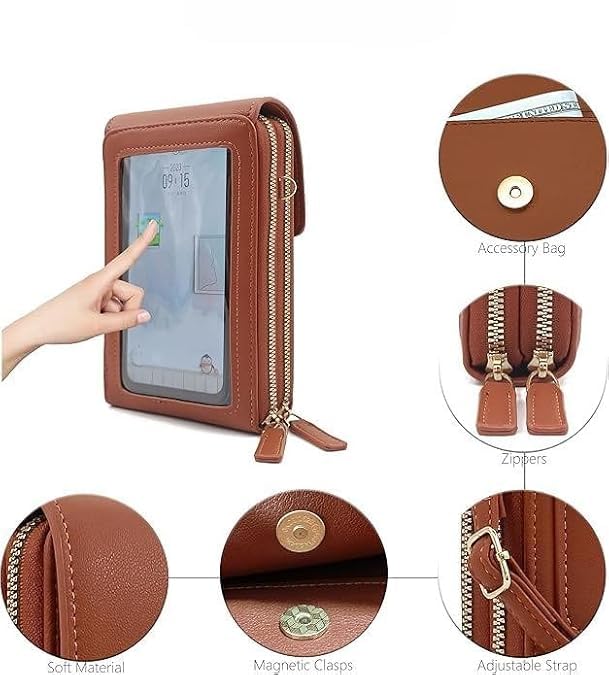 PurseLuxe™ – Crossbody Phone Bag With Touchscreen Card Slots