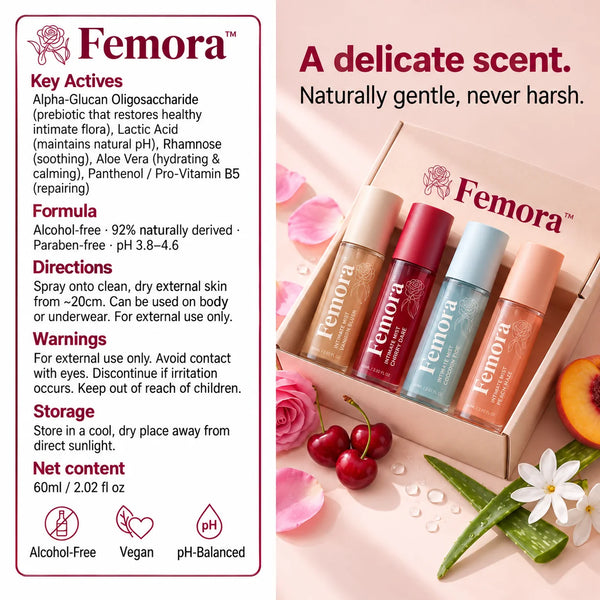 Femora™ – Prebiotic Intimate Comfort & Freshness Mist