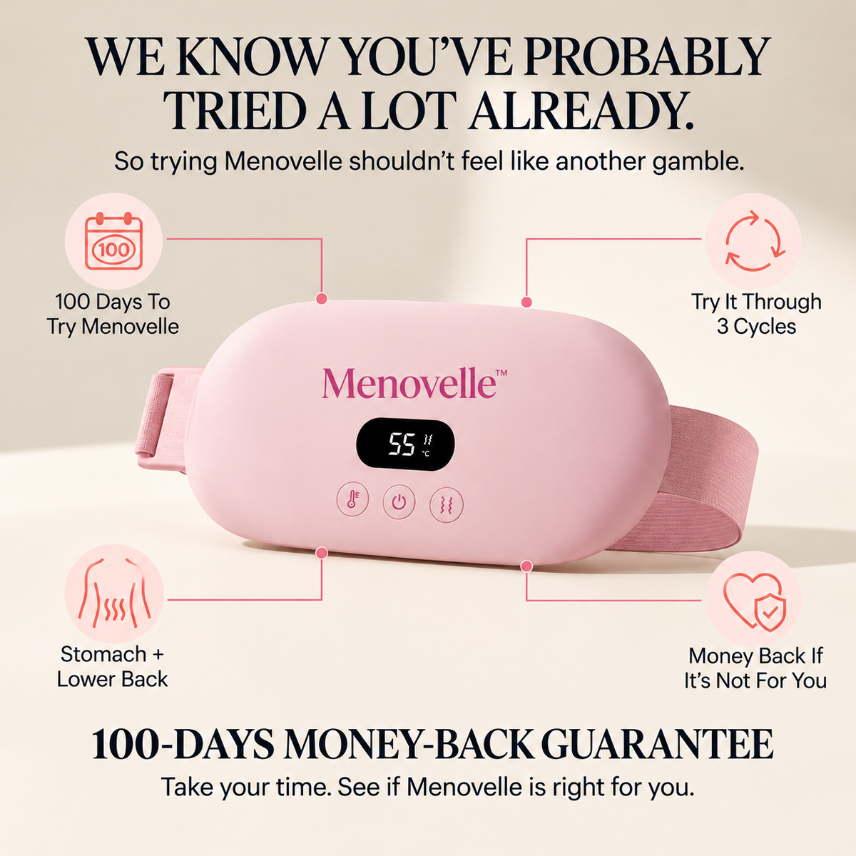 Menovelle™ – Alivio sin fármacos para los cólicos y malestares menstruales