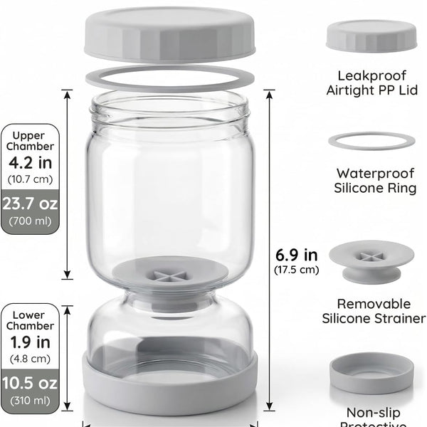 PickleViva™ – Easy-Serve Pickle Jar With Built-In Separator