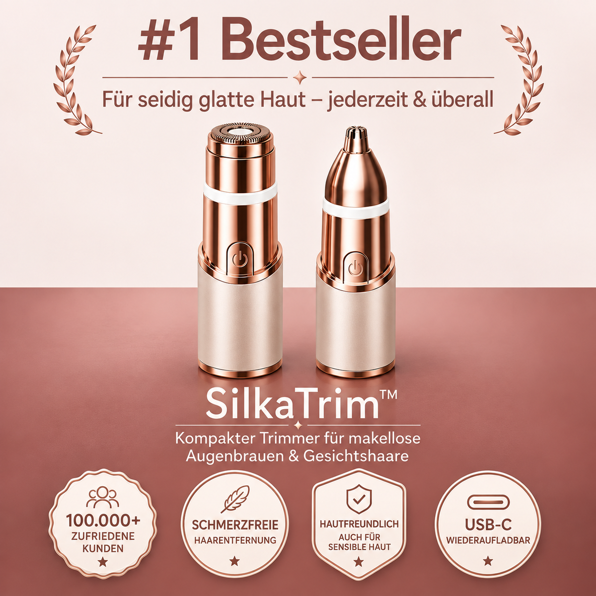 SilkaTrim™ – Compact trimmer for flawless eyebrows & facial hair