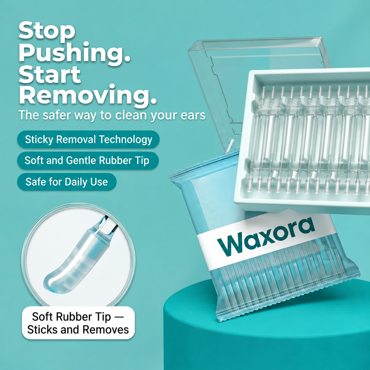 Waxora™ – Convenient Ear Wax Removal Device