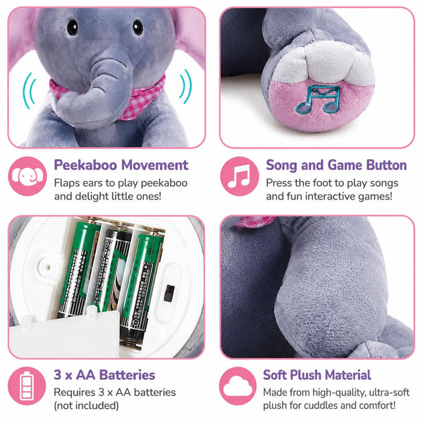 PeekabooPals™ – Singing Elephant Interactive Toy