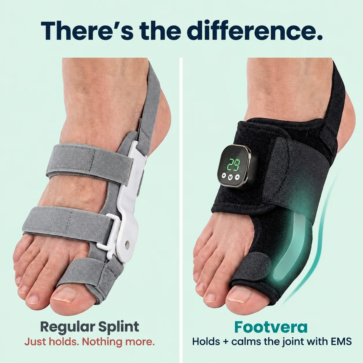 Footvera™ – Corrector de juanetes EMS para un soporte de alineación suave