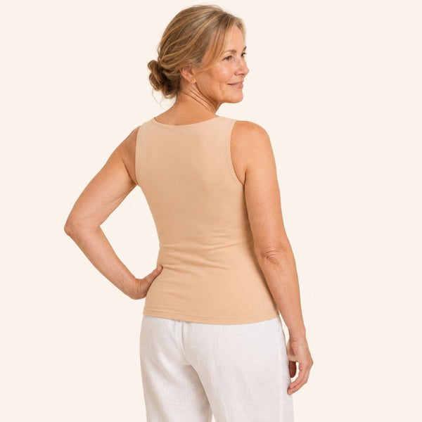 Elavelle™ – Camiseta moldeadora favorecedora con copas de sujetador integradas