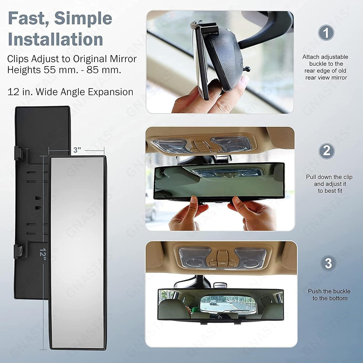Widevue™ – Ultra-Wide Car Rearview Mirror for Driving
