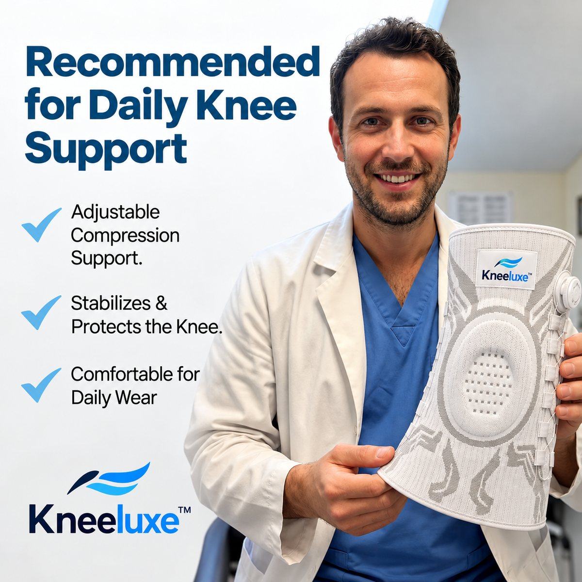 Kneeluxe™ – Premium Knee Brace for Stable, Everyday Comfort