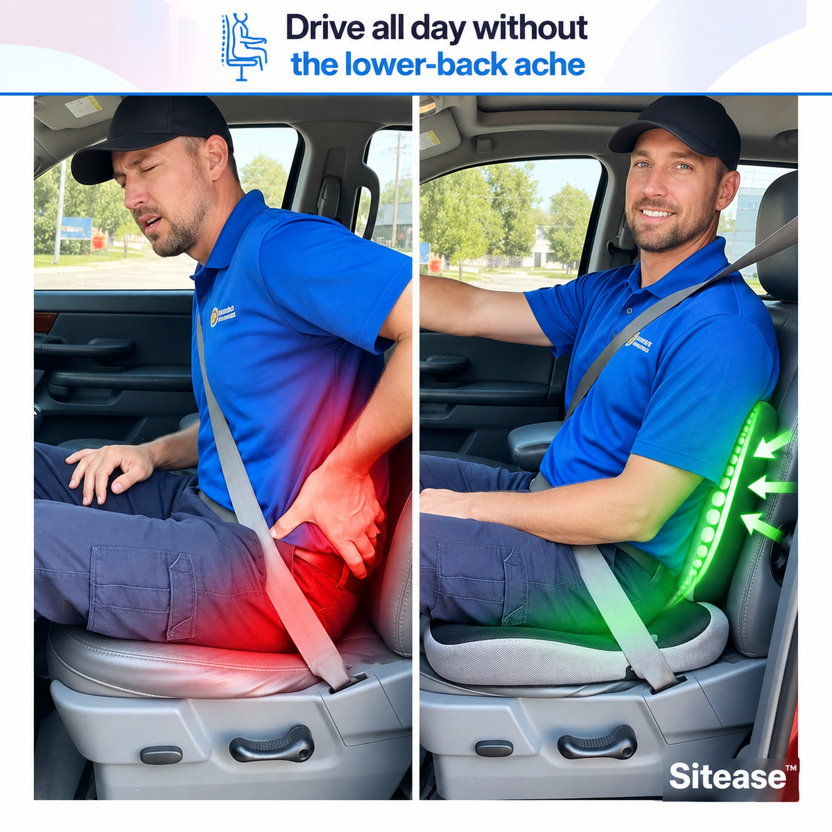 SitEase™ Orthopedic Cushion for Pain-Free, Comfortable Sitting
