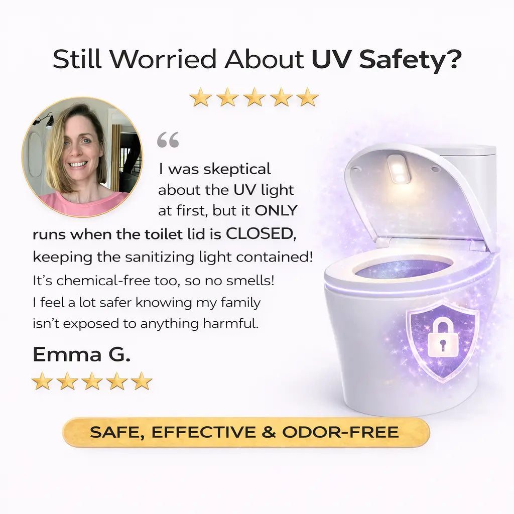 Hygienelle™ – UV Toilet Sanitizer with Smart Night Light