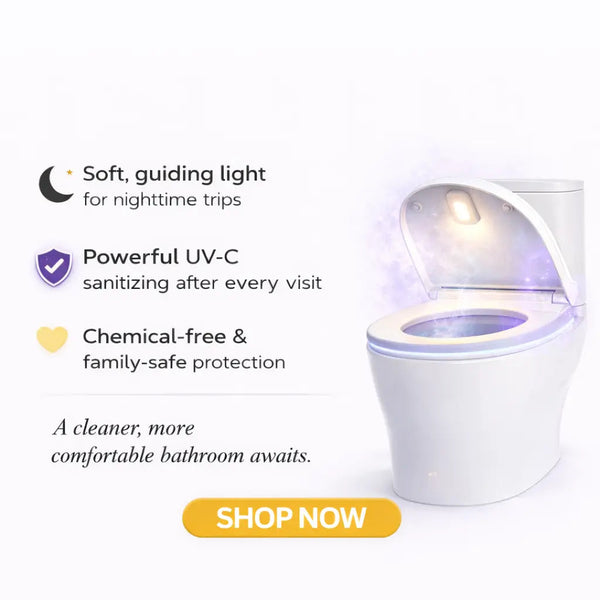 Hygienelle™ – UV Toilet Sanitizer with Smart Night Light