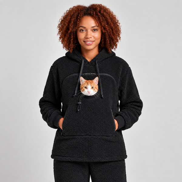 PurrNest™ Cozy Pet-Carrying Sherpa Hoodie