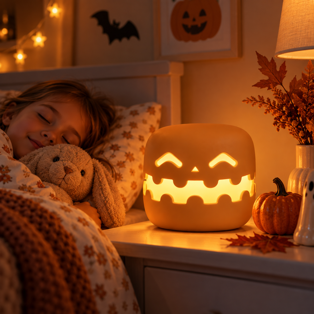 Pumpelle™ – Cute Pumpkin LED Night Light for Bedrooms