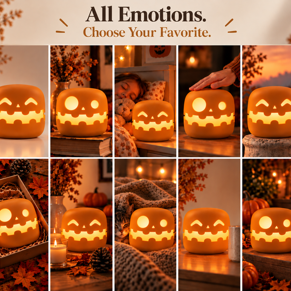 Pumpelle™ – Cute Pumpkin LED Night Light for Bedrooms