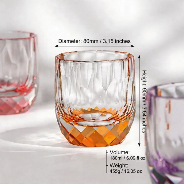 Crystora™ – Hand-Cut Crystal Old Fashioned Whiskey Glass