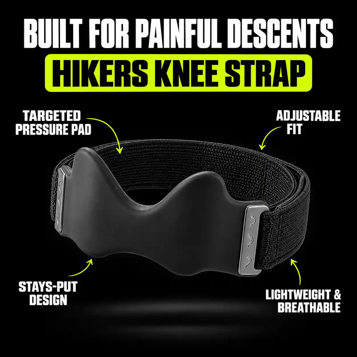 TrekFlex™ – Compression Knee Strap for Hiking and Descending
