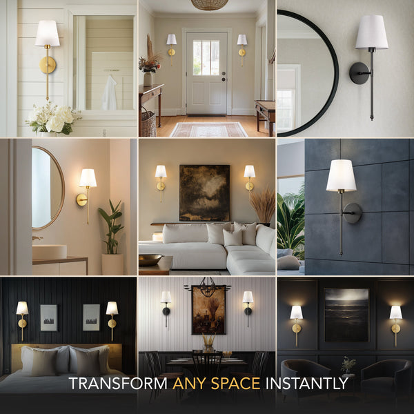 Aurevia™ – Stylish Cordless Wall Sconces Set of Two