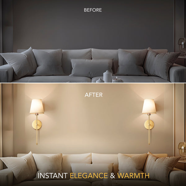 Aurevia™ – Stylish Cordless Wall Sconces Set of Two