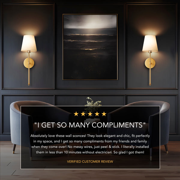 Aurevia™ – Stylish Cordless Wall Sconces Set of Two