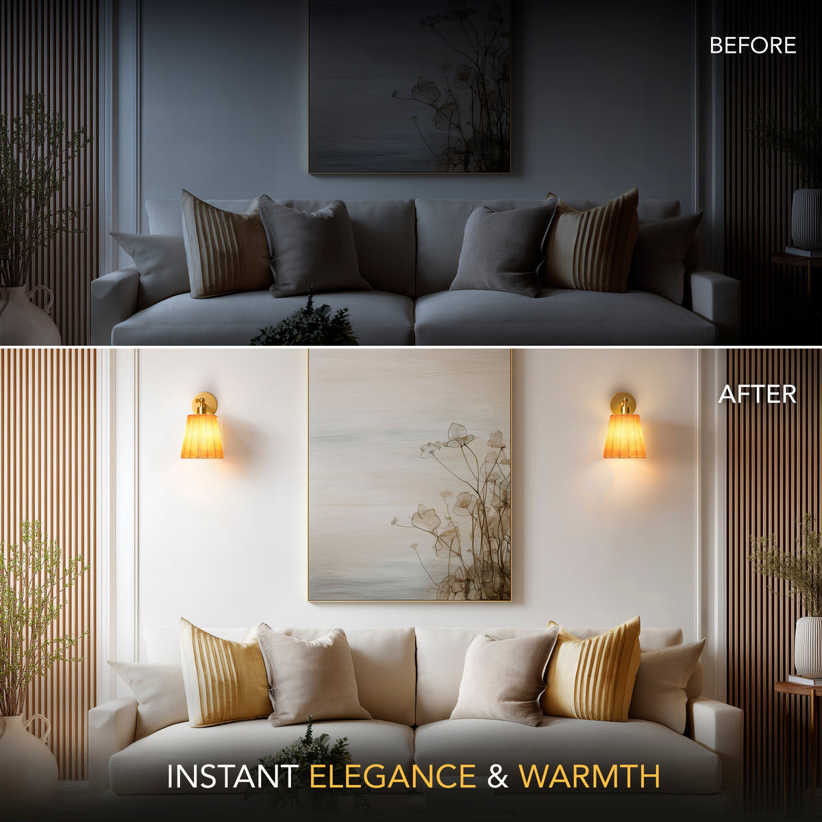 NaturaGlow™ – Stylish Wireless Wall Sconce for Home Décor