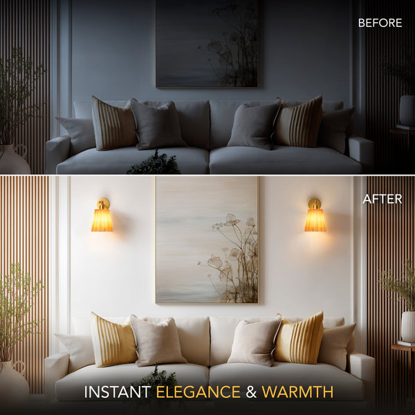 NaturaGlow™ – Stylish Wireless Wall Sconce for Home Décor