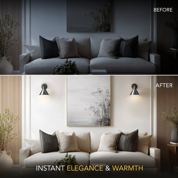 Industra™ – Stylish Industrial Cordless Wall Sconce for Homes