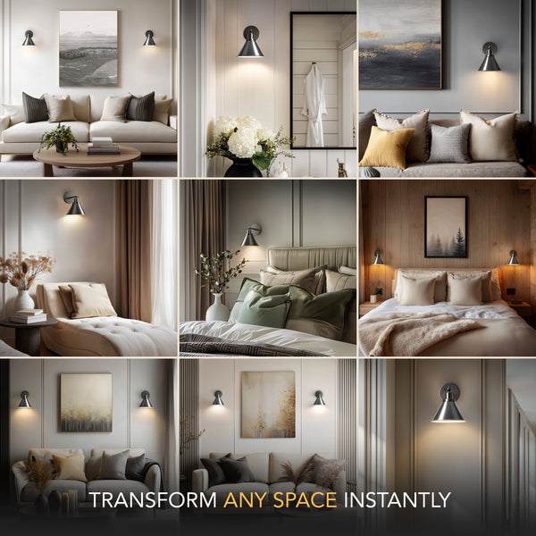 Industra™ – Stylish Industrial Cordless Wall Sconce for Homes