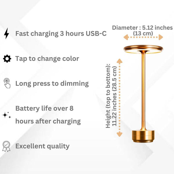 Lunavelle™ – Elegant Cordless LED Stockholm Table Lamp