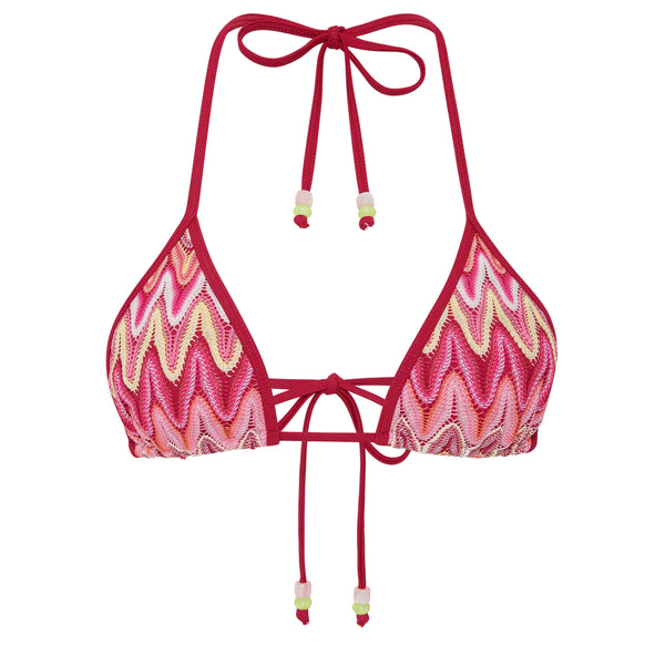 Coralina™ – Top de bikini triangular con tiras ajustables para anudar