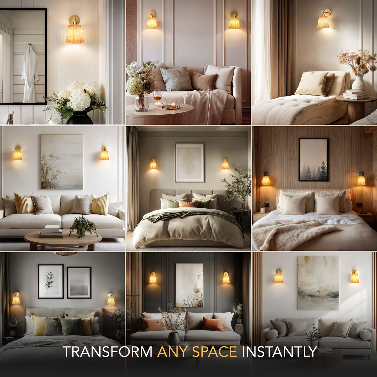 NaturaGlow™ – Stylish Wireless Wall Sconce for Home Décor