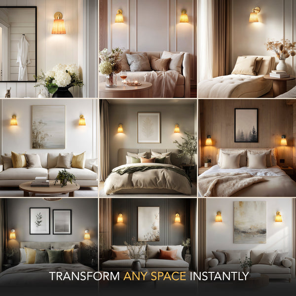 NaturaGlow™ – Stylish Wireless Wall Sconce for Home Décor