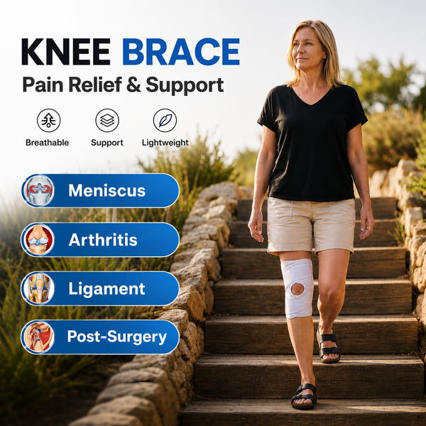 Kneovara™ – Rodillera Ortopédica Estabilizadora con Soportes Laterales
