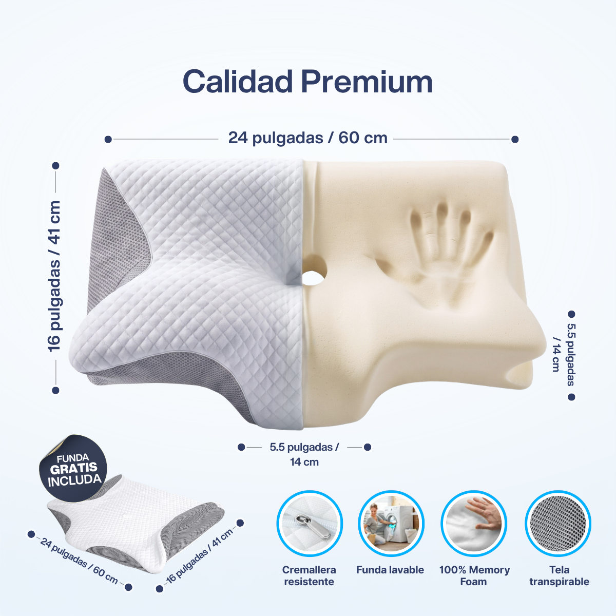 Nuvéora™ – Almohada Cervical Ergonómica