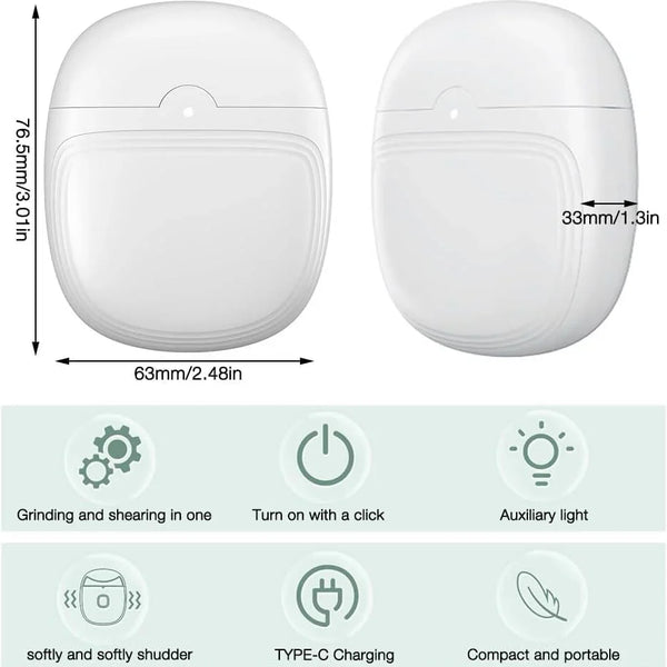 PureNails™ – Lima eléctrica suave para un recorte de uñas preciso