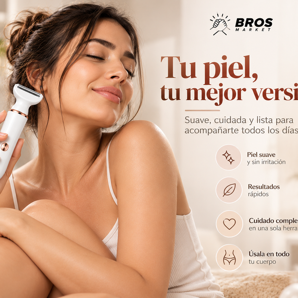 Veloura™ – Afeitadora Eléctrica Femenina 4 en 1 para Rostro y Cuerpo