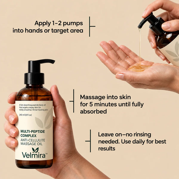 Velmira™ – Aceite corporal hidratante con péptidos para una piel suave