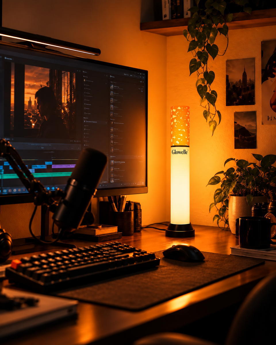 Glowelle™ – Minimalist Ambient Floor and Desk Light