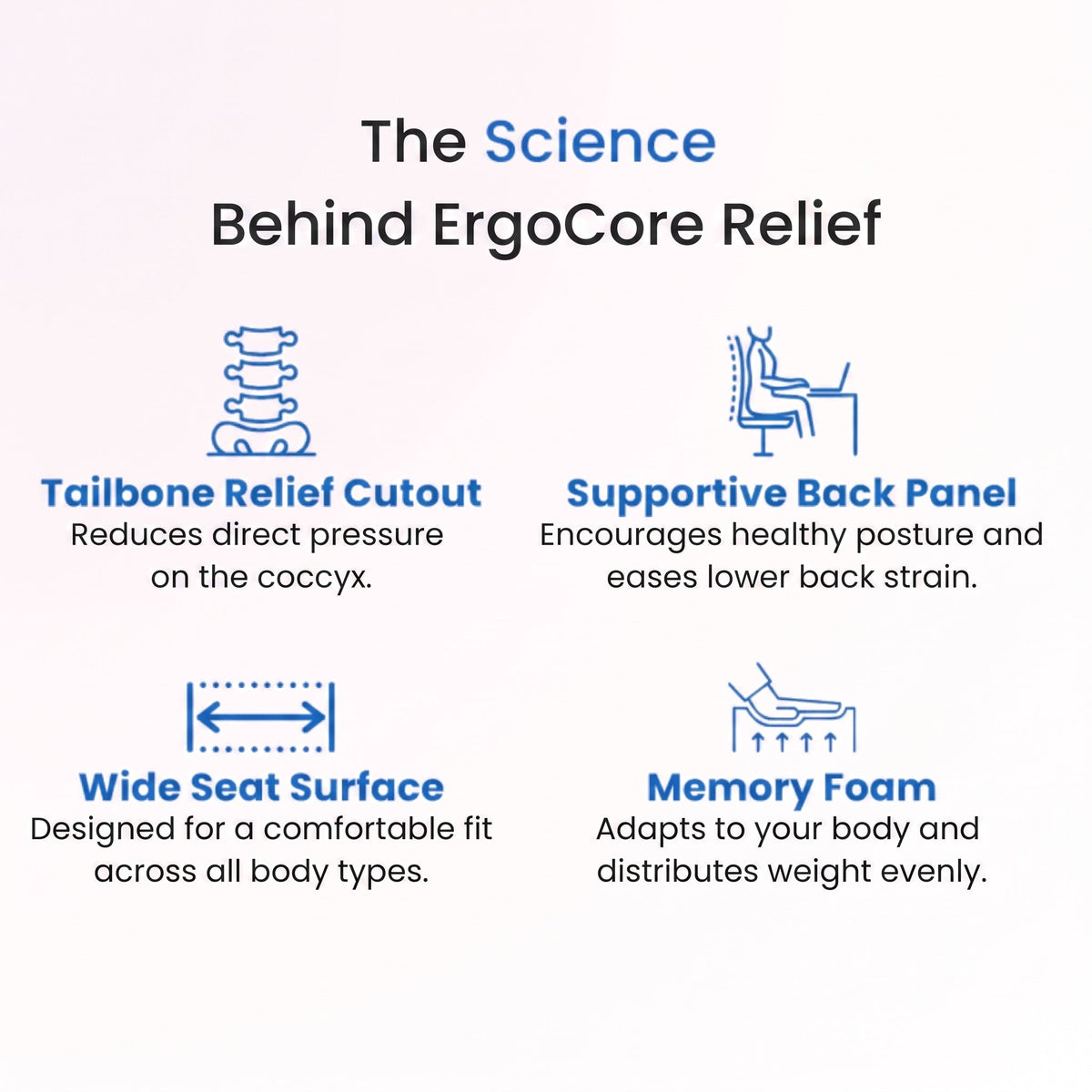 SitEase™ Orthopedic Cushion for Pain-Free, Comfortable Sitting