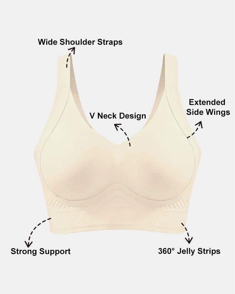 Elavelle™ – Plus Size T-Shirt Bra with Seamless Support